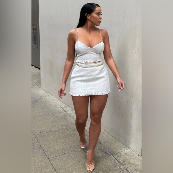 Celeste Micro Mini Skirt Set White - Picture 8 of 8